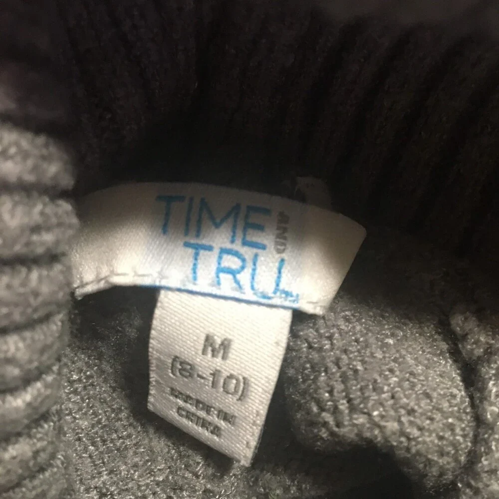 ✨️3 For $20✨️  Women M gray turtleneck long sweater Oversize CoastalGrandma 90s - Picture 3 of 8